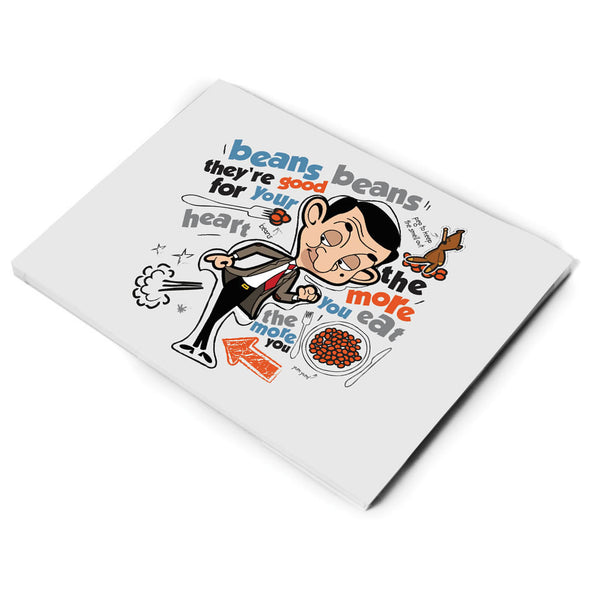 Bean beans, good for your heart A5 Notepad Mr Bean Shop