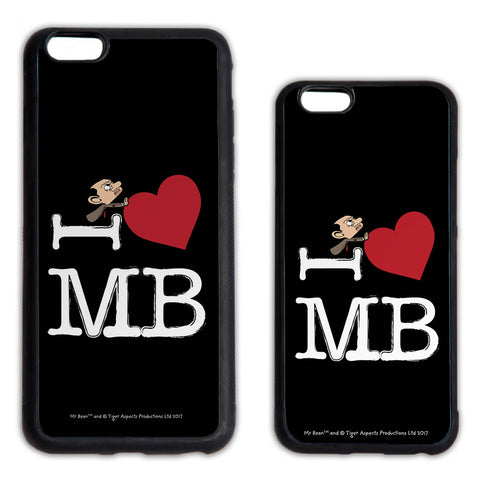 Black I Heart Mr Bean Phone case