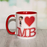 White I Heart Mr Bean Coloured insert mug (Lifestyle)