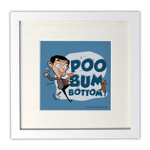 Poo Bum Bottom Mounted Art Print