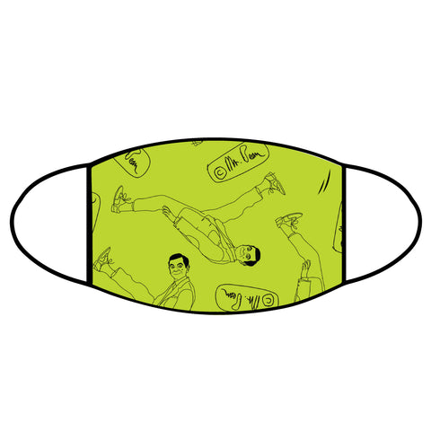 Mr Bean Face Mask - Line Art
