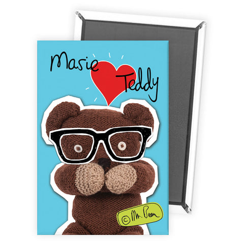 Heart Teddy Magnet