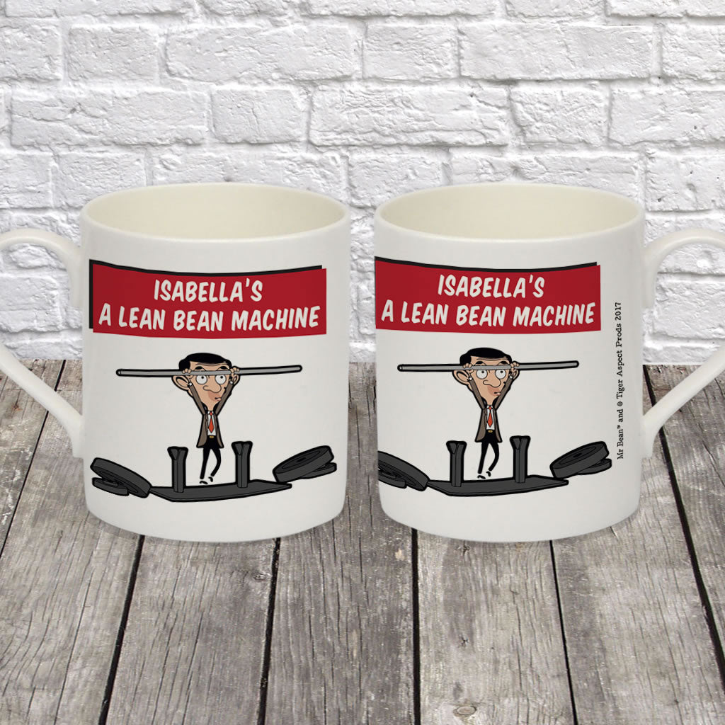 A Lean Bean Machine Bone China Mug (Lifestyle)
