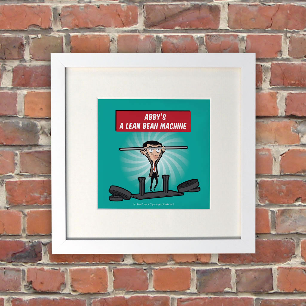 A Lean Bean Machine White Framed Print (Lifestyle)