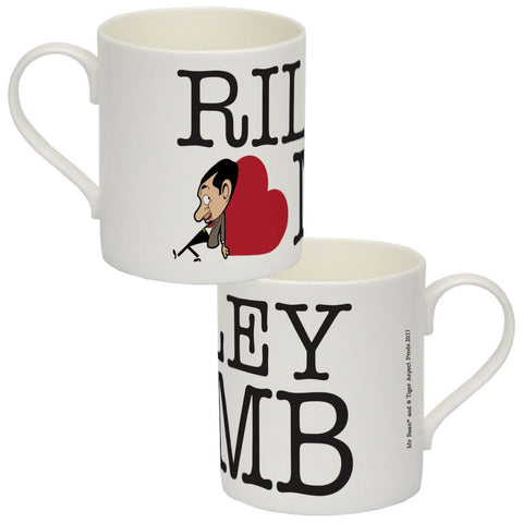 Heart Mr Bean 1 Bone China Mug