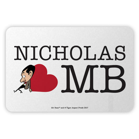 Heart Mr Bean 1 Metal Sign