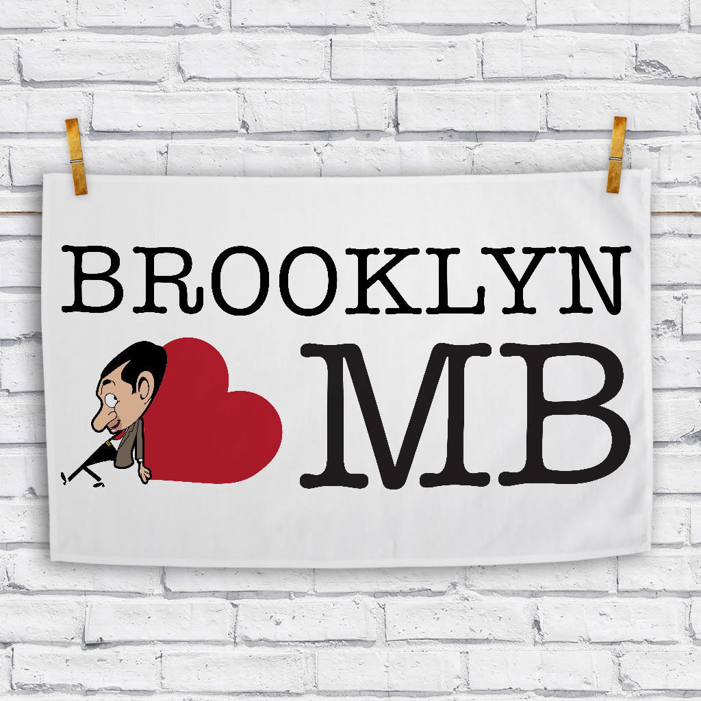 Heart Mr Bean 1 Tea towel (Lifestyle)