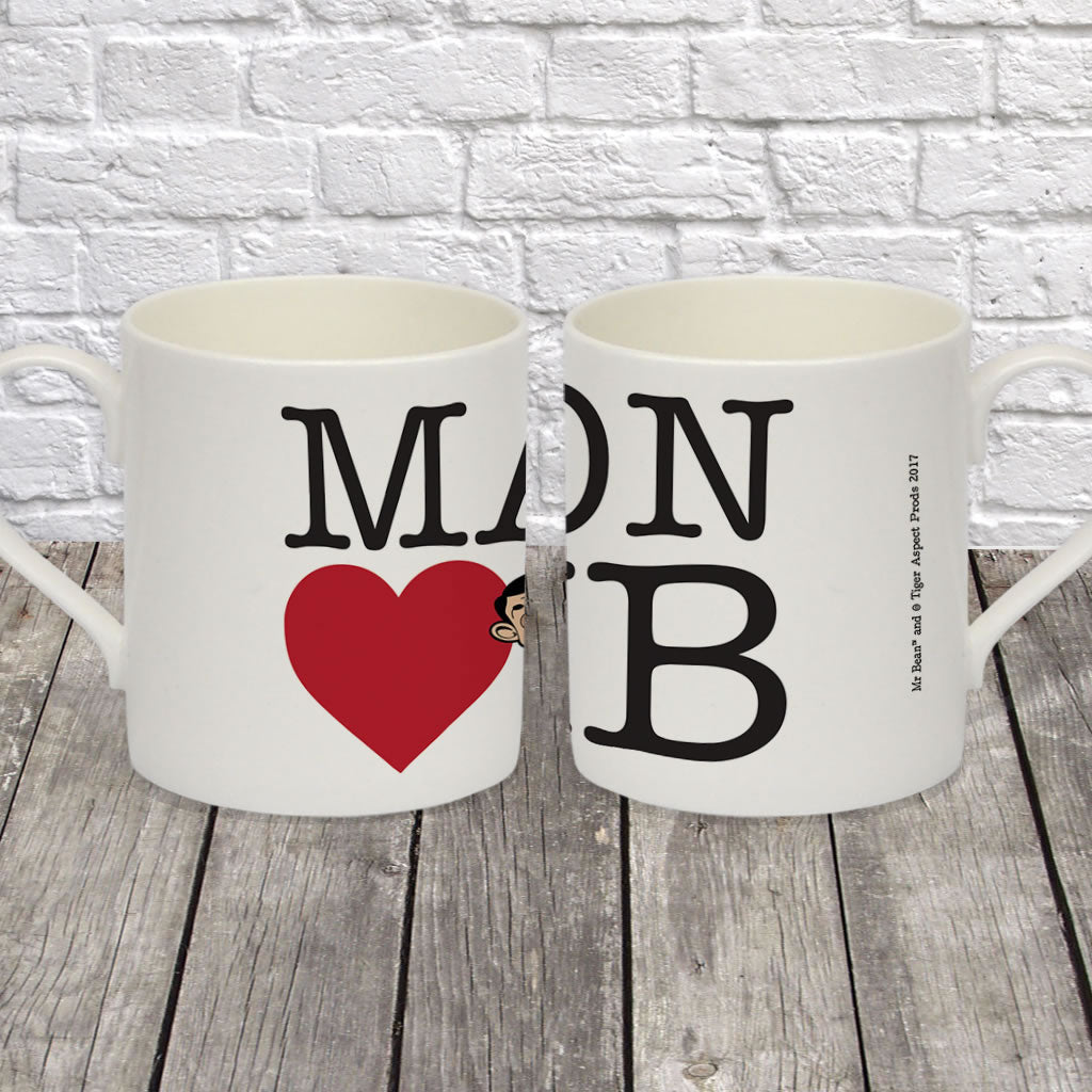 Heart Mr Bean 2 Bone China Mug (Lifestyle)