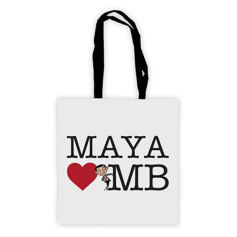 Heart Mr Bean 2 Tote Bag