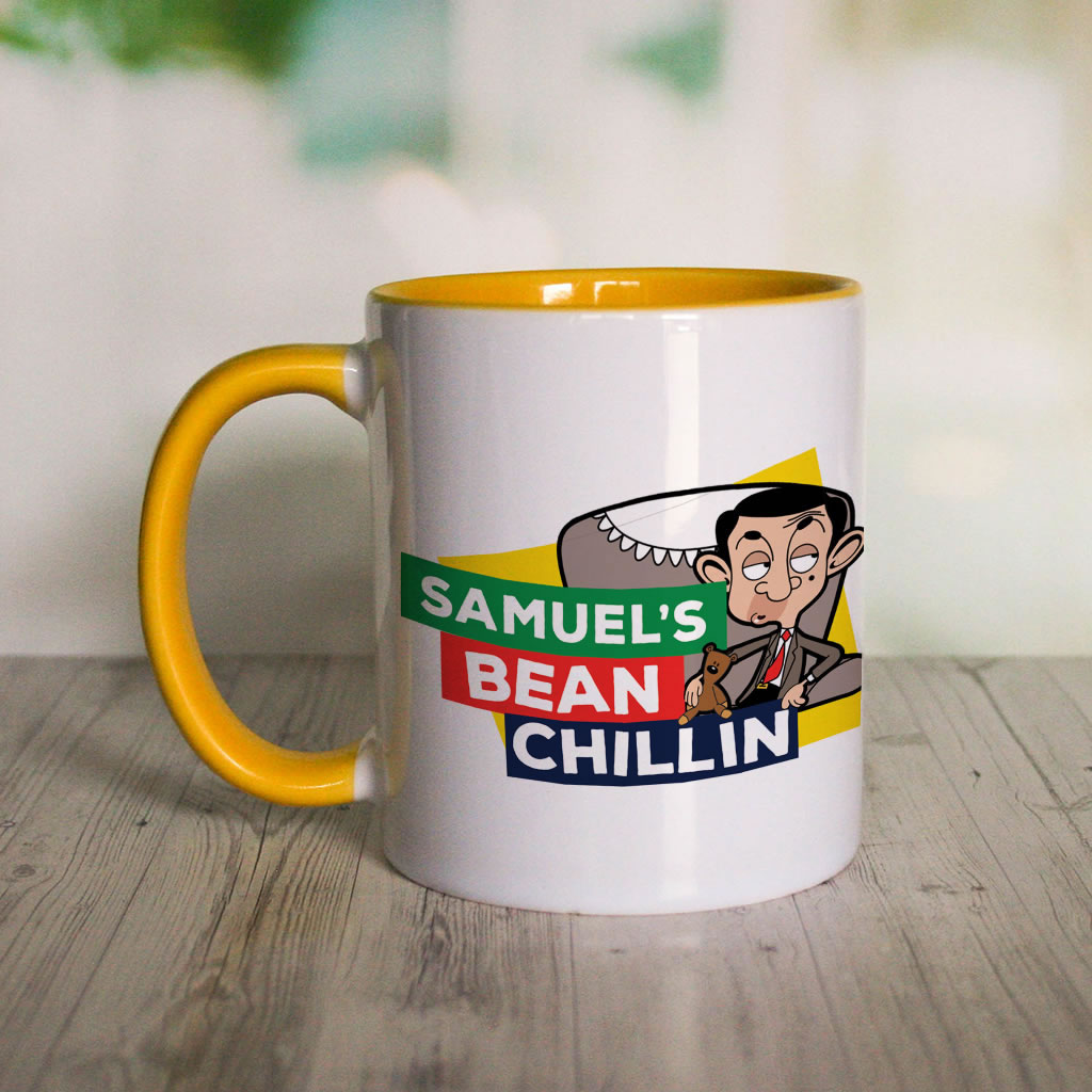 Bean Chillin Coloured insert mug (Lifestyle)