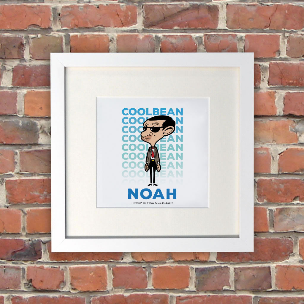Cool Bean White Framed Print (Lifestyle)