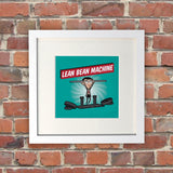 Lean Bean Machine White Framed Print (Lifestyle)