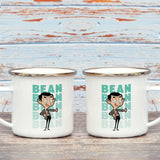 Bean Thumbs Up Enamel Mug (Lifestyle)