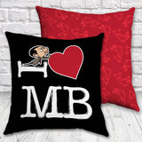 Black I Heart Mr Bean cushion (Lifestyle)