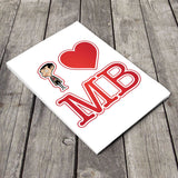 White I Heart Mr Bean A5 Notepad (Lifestyle)