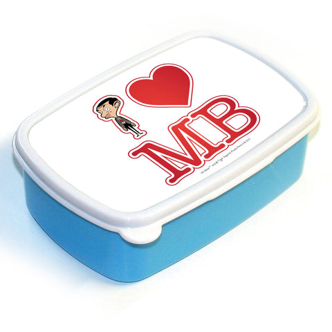 White I Heart Mr Bean Lunchbox