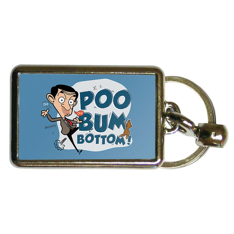 Poo Bum Bottom Metal Keyring