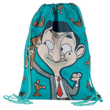 Mr Bean Teddy Bear Cartoon Drawstring Bag
