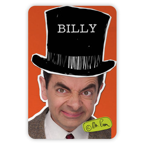 Mr Bean Tophat Metal Sign