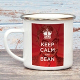 Keep Calm and Bean Enamel Mug (Lifestyle)