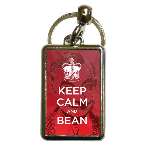 Keep Calm and Bean Metal Keyring