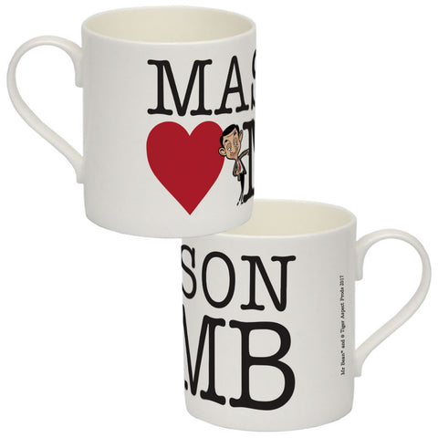 Heart Mr Bean 2 Bone China Mug