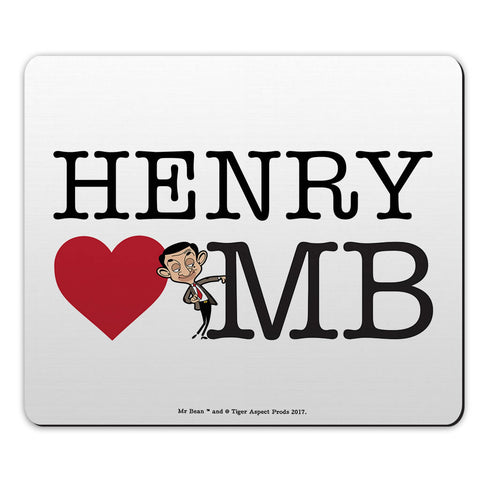 Heart Mr Bean 2 Mouse mat