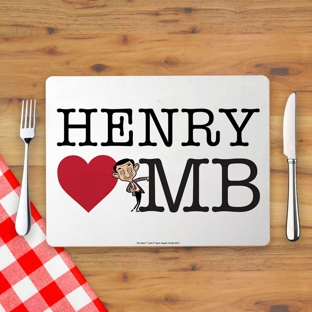 Heart Mr Bean 2 Placemat (Lifestyle)