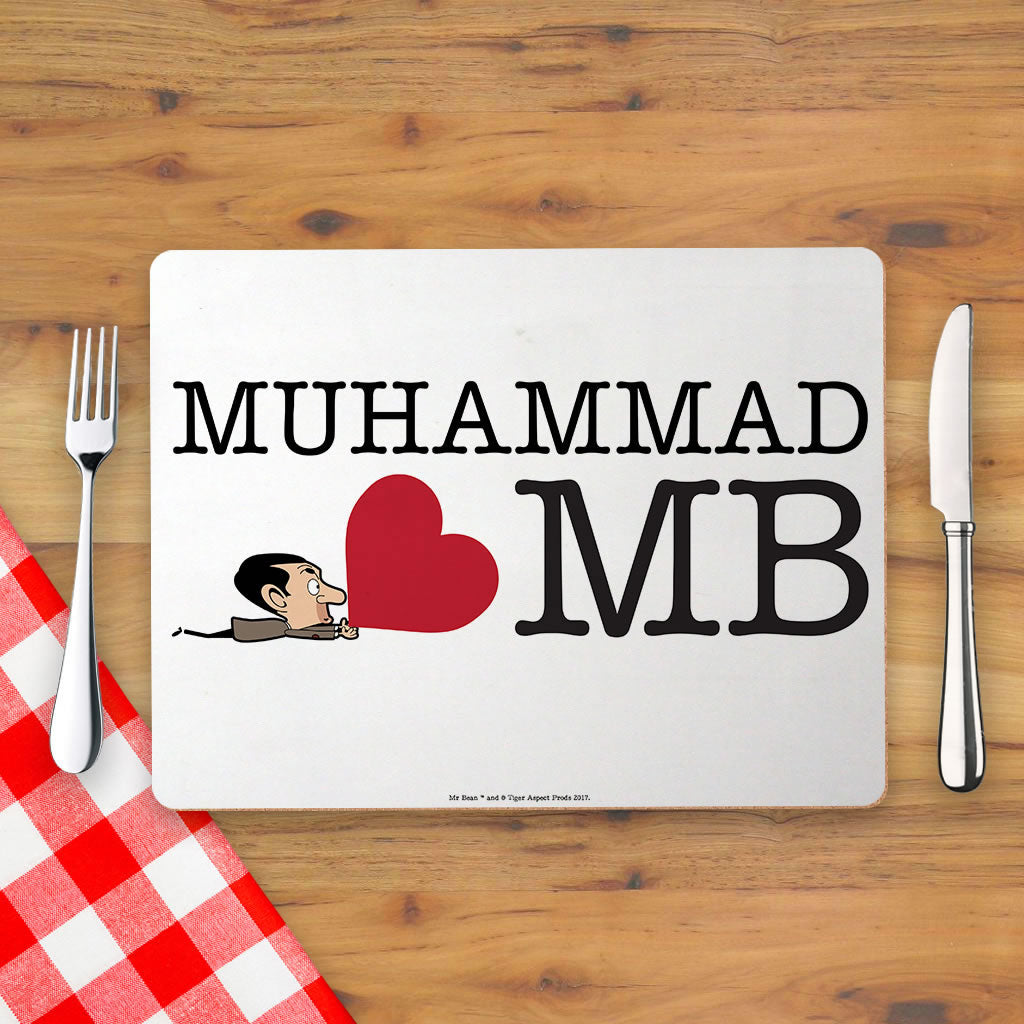 Heart Mr Bean 3 Placemat (Lifestyle)